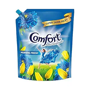 Comfort Morning Fresh Fabric Conditioner 2 L Refill Pack, After Wash Liquid Fabric Softener - For Softness, Shine & Long Lasting Freshness