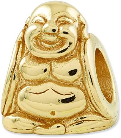 Sterling Silver Gold-Flashed Reflections Buddha Bead Charm