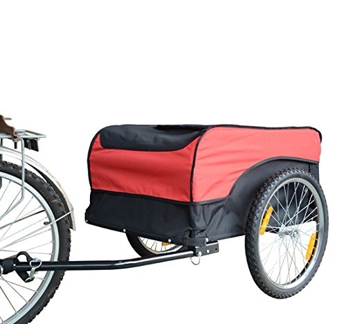 Homcom® Transportanhänger Lastenanhänger Fahrrad Anhänge Lasten-Fahrradanhänger CargoTrailer - 3