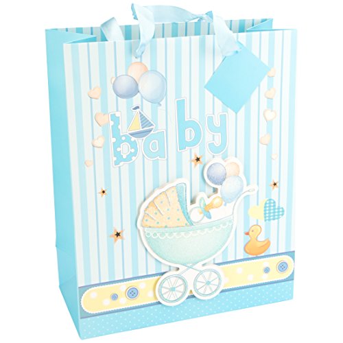 DKDS Collection Baby 3D-Geschenktasche, Design 1, hellblau