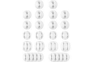 U-horizon 20 Pack Clips de Câble Durable, Blanc