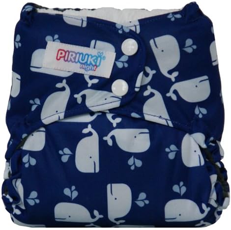 Piriuki Night V3 Reusable Pocket Diaper (Blue/ White)