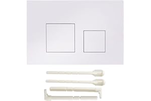 LVYXON Doppia piastra di scarico per sciacquone, per GEBERIT Sigma01/Sigma20/Sigma21/Sigma30/Sigma50, UP300, colore bianco