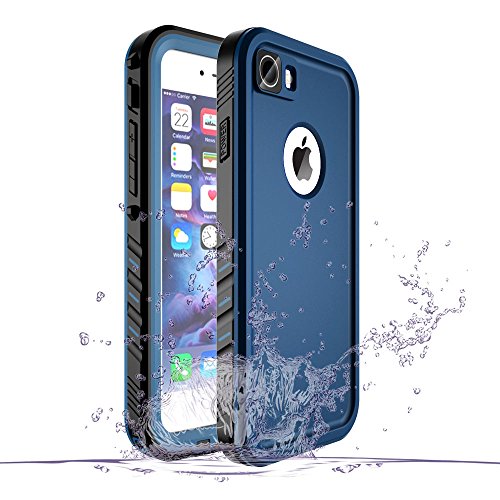Gelink Waterproof Case for iPhone 7/8, Drop Resistant Underwater Full Sealed Cover, Outdoor Rugged Dirtproof Snowproof Shockproof IP68 Certified Waterproof Case for iPhone 7/8 (Blue)
