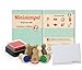 Produktbild cama24com Holz-Stempel Kinderstempel Weltraum-Mix 8 Stück Mini Mitgebsel Gastgeschenke mit Palandi® Notizblock
