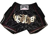 Image de Lumpinee Retro Muay Thai Boxeo Tailandes Pantalones LUMRTO-003-Black