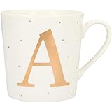 Depesche 5909.025 - Tazza con manico, in porcellana, 300 ml, con scritta A