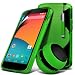 Produktbild Fone-Case 4-IN-1 AUTO GIFT SET - LG Google Nexus S line 5 Green Wave-Gel Skin Hülle + Grün 3.5MM Tragbare Mini Capsule Speaker + Grün Touchscreen Stylus Pen + LCD-Display Schutzfolie