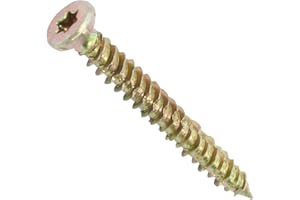 AERZETIX - C44662 - Lot de 20 Vis pour béton Ø7.5x62mm à empreint étoile T30 - montage directe sans cheville - à tête fraisée - en acier laitonné - ancrage fixation bâtiment charpente bois