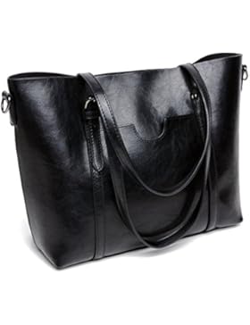 DIYNP Damen Handtaschen Schultertasche große Tote Shopper Taschen Henkeltasche Vintage Umhängetasche Schulterbeutel