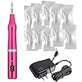MTSM Wireless Permanent Makeup Pen Miroblading Eyebrow Digital Screen Pen Tattoo Rotary Rechargeable Machine Kit 10PCS Needles For Eyebrow,Eyeliner, Lip And Small-Tattoo B657 (Rose Red)