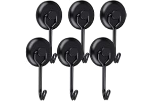 VENKER Crochet Aimanté Puissant 14 kg 20D Crochet Magnetique Frigo Noir Néodyme Pivotants Aimant Crochet Magnétique Crochets Aimantés Magnétiques pour Cuisine Torchon Tableau 6pcs?