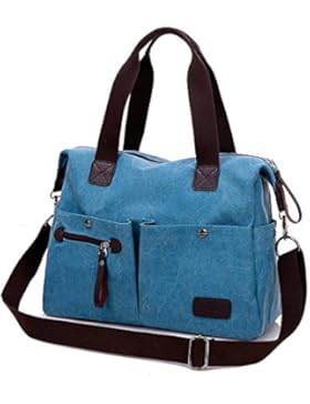 Nameblue Damen Canvas Handtasche / Umhängetasche groß, Canvas Schultertasche Hobo Bags für Schule Büro Reise Shopping...