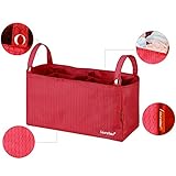 Gosear 7-Slot Große Kapazität Multifunktionale Baby Kinderwagen Kinderwagen Cup Flasche Spielzeug Tuch hängen wasserdichte Tasche Halter Organizer Tasche Rote - 2