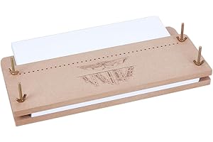 OLYCRAFT Herramientas de prensa de libros de madera, herramientas espaciadoras de encuadernación, herramientas rectangulares de madera para encuadernación, libro de prensa portátil de libros de madera