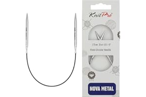 KnitPro Nova Metal: Aiguilles à Tricoter: Circulaire: Fixe: 25 cm x 3,75 mm