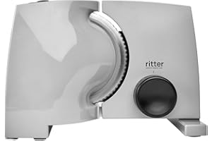 ritter nova 1 Duo Plus Elektrischer Allesschneider & Schneidemaschine aus Metall mit ECO-Motor, Made in Germany, Grau
