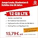 Produktbild Vodafone Young M 12 GB LTE Max mit bis zu 500 Mbit/s Junge Leute Studenten Tarif SIM Only [AMAZON EXKLUSIV]