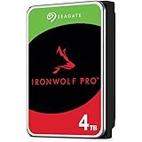 Seagate IronWolf Pro, NAS interne Festplatte 4 TB HDD, 3.5 Zoll, 7200 U/Min, CMR, 128 MB Cache, SATA 6 Gb/s, silber, inkl. 3 
