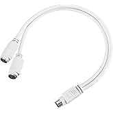 QUARKZMAN PS/2 Adapter Y Kabel MDIN6 1,08FT PS/2 Stecker auf Doppelt Weiblich Konverter Adapter für Industrie PC Computer Tas