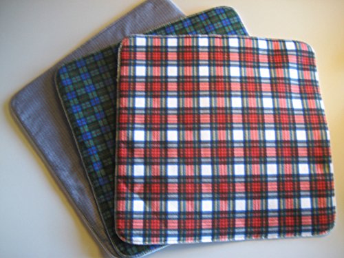 MEX-LINE Inkontinenz Stuhlauflage DESIGN: Karo rot, wasserdichte Sitzauflage/ Sitzkissen/ Nässeschutz, waschbar und wiederverwendbar, ca. 45 x 45 cm - 8