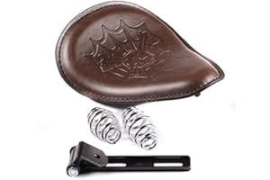 CRAFTRIDE Selle siège Solo Bobber Skull Yamaha XVS 1100/650 A Drag Star Classic, XVS 1100/125/ 650/250 Drag Star, XVS 1300/950 A Midnight Star, XVS 1300 Custom, XVZ 1300 A Royal Star Marron