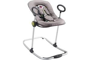BÉABA - Up & Down I Baby Bouncer - Adjusts at the touch of a button - 4 Heights - 3 Tilt positions - for Babies and Children - Newborn insert - Ultra comfortable - Black