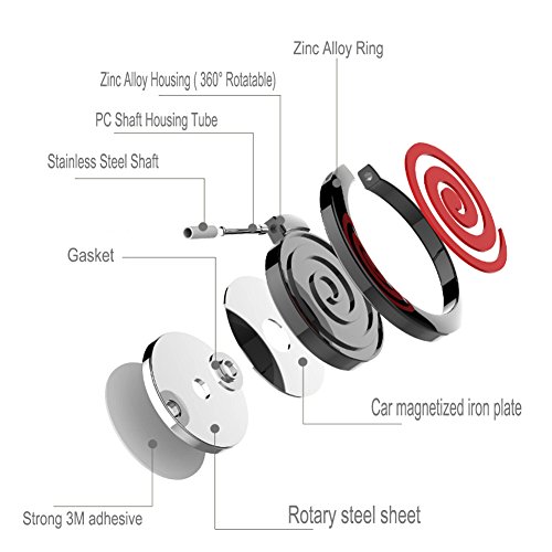 Olize anello di metallo Phone grip Holder ruotabile di 360Â gradi, supporto da tavolo, anti goccia anello cavalletto telefoni intelligenti per iPhone 7Â 8Â Plus Samsung Galaxy S8Â smartphone/tablet