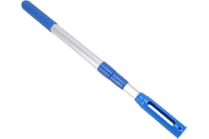 BORDSTRACT 3 Section Telescopic Swimming Pool Pole, Aluminum Detachable Extension Stability Safe Polished Versatile Pool Cleaning Accessory