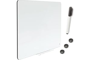 ‎DR.TAFEL Dr.Tafel Whiteboard Magnetisch mit Stiftablage 60 x 45 cm - Magnettafel mit Magnete Stift - White Board Trocken Abwischbar - Magnetboard Rahmenlos - Weiß