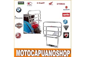 MOTOCAPUANO PORTAPACCHI POSTERIORE CROMATO FACO VESPA PX 125-150-200 MILLENIUM