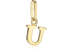 NKlaus Alphabet Kettenanhänger - kleine Buchstabe Anhänger Gold 333 - Gelbgold 8 Karat - Kinder Talisman Amulett