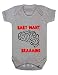 Baby Want Brains Scary Dripping Text Zombie Zombies Creepy Baby Onesie Vest