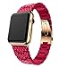 Price comparison product image OVEA Apple Watch Strap For Iwatch Series 4/3/2/1 Strap Metal Fiber Fashion Iwatch Bands Compatible For Apple Watch Band 38Mm 40Mm 42Mm 44Mm Red,38Mm