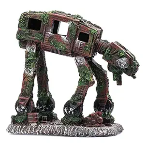 MEIZI Aquarium Decoration Large Resin Aquarium Decor Aqua Ornaments for Small Shrimp Turtle Fish Tank (5.9??X5.5??X3.1?? Robot Dog)