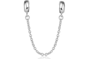 LOVANS Charms stoper ze srebra wysokiej próby 925, z gumowym klipsem, stoperem, koralikami, koralikami, koralikami, charmsami, zawieszkami