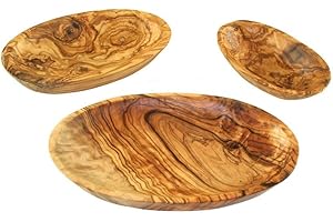 D.O.M. DIE OLIVENHOLZ MANUFAKTUR D.O.M.® Schale oval aus Olivenholz (Länge ca. 17 cm (Mittel))