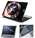Namo Art 3in1 Laptop Accessories Combo Kit - Laptop Skins 15.6 inch Stickers with Laptop Screen Protector and Laptop KeyGuard for All Laptop - Notebook HQ1082 shield of captain america RS.349.00