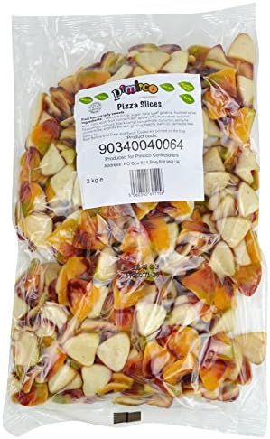 Pimlico Confectioners Pizza Slices Jelly Sweets - natural colours - fruit juice added - HMC UK Halal - 2kg bulk bag