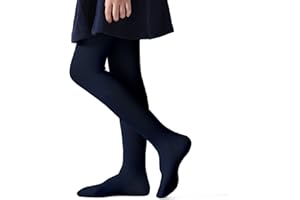 Marchare Little Kids Winter Tights Thick Cotton Solid Leggings School Uniform Warm Stockings For Girls 2/3 Pack