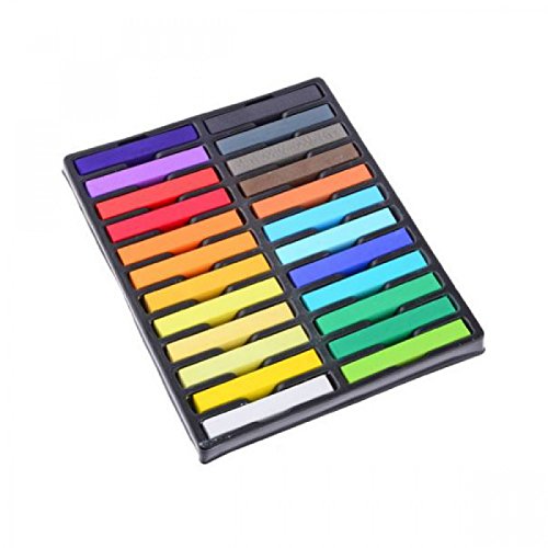HAIRCHALKIN® Pastelli che si Lavano per Capelli Qualita Salone - 24 Colori Vibranti di Gessi