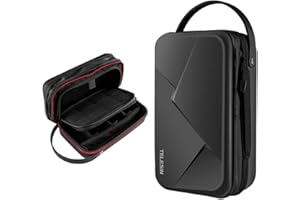 TELESIN Large Carry Case Waterproof Protective Travel Carrying Bag for GoPro Hero 12 11 10 9 8 7 6 5, DJI OSMO Action 4/3, Insta360 Hard Protective Bag for Selfie Tripod Mount Strap and Accessories