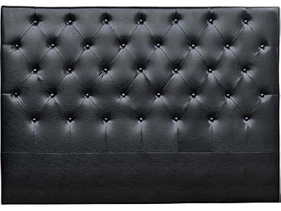 Habitat et Jardin - Tete DE LIT CAPITONNEE 160 CM Deco en PVC - Noir