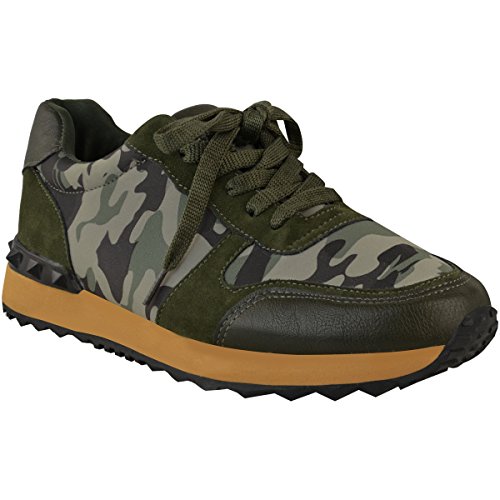 ladies camouflage trainers