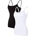 CharmLeaks Womens Cotton Camisole Sleeveless Cami Vest Top Yoga Tank Tops