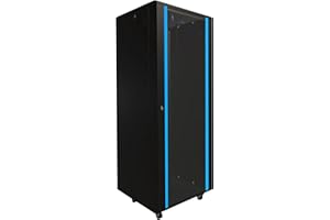 EXTRALINK Armadio di rete da 19 pullici 37 U 600x600 pannelli laterali rimovibili autoassemblati Armadio rack 19 pollici per UPS Switch vetro temperato nero Armadio rack per server
