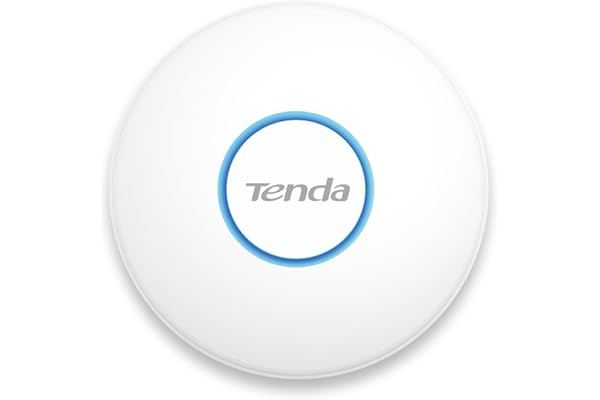 Tenda I27 Point d'accès Gigabit Double Bande WiFi 6 AX3000, 1 Port Ethernet Gigabit Support PoE+, Montage au Plafond, Itinérance, MU-MIMO, OFDMA, Plusieurs SSID, Blanc