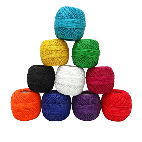 10 Stück Gewinde Mercer Baumwollhäkeln Faden Garn Handwerk Tatting Strick Stickerei