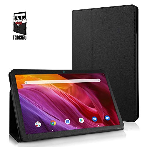 PU Funda Protectora de Cuero con Soporte para Dragon Touch K10 Tablet 10.1 Pulgadas Negro