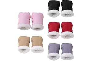 FIORKY Stroller Hand Muff,1 Pair ndproof Thien Anti-Freeze Hand Muff Pushcr Hand Glov, nter Waterproof Baby Pram Warm Stroller Glov Cart Fce Hand Muff ttens Pram Asori